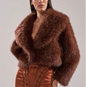 AKIRA Rich Brown Teddy Jacket